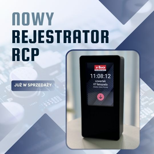 Nowe urządzenie do rejestracji czasu pracy - czytnik RCP współpracuje z kartami i brelokami RFID.