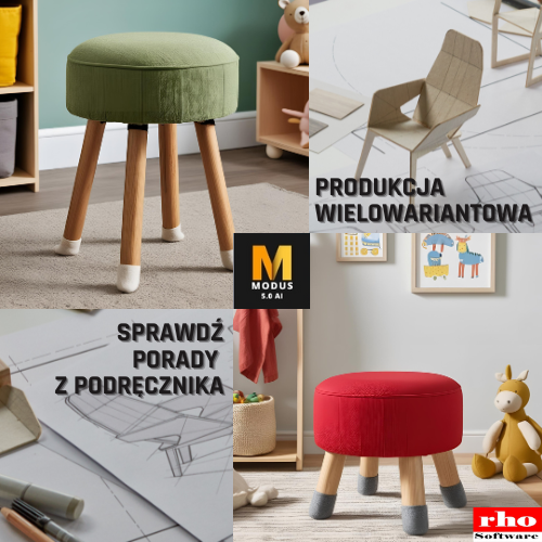 Modus ERP posiada możliwość stworzenia technologii na produkt wielowariantowy, którego opcje wybierane są w trakcie składania zamówienia.